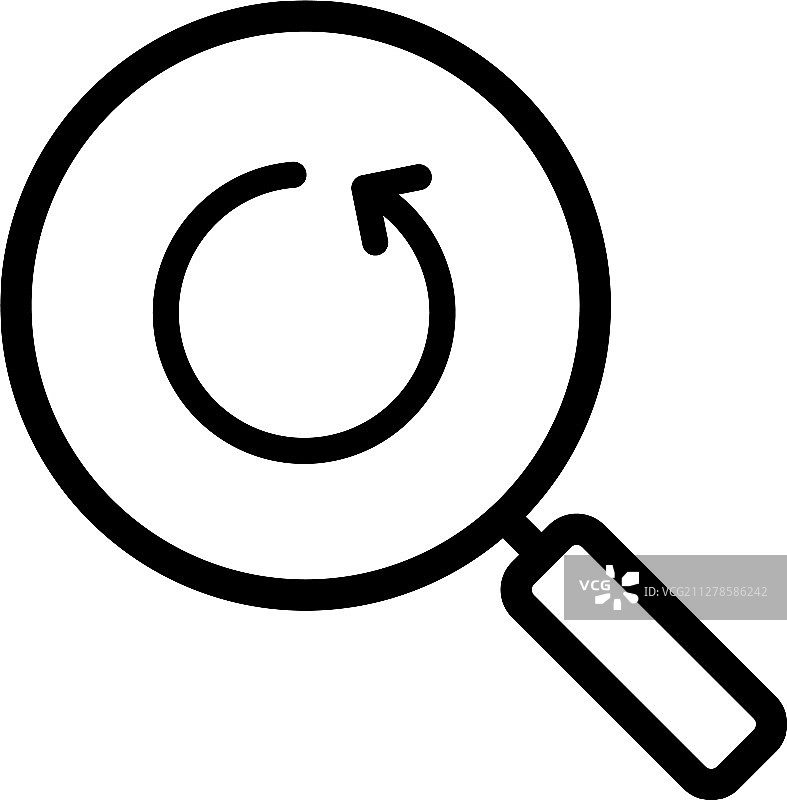 刷新搜索线性图标图片素材