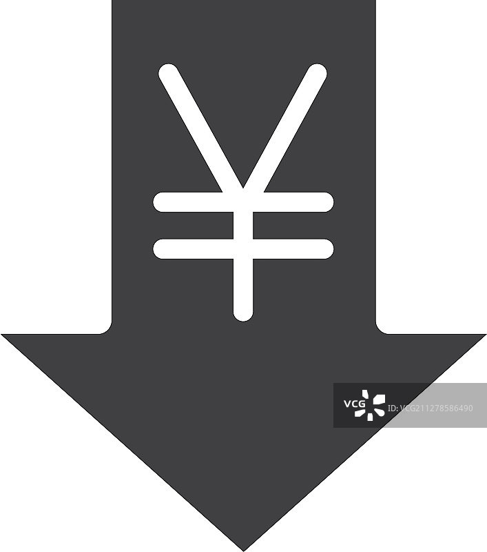 日元汇率下跌标志图片素材