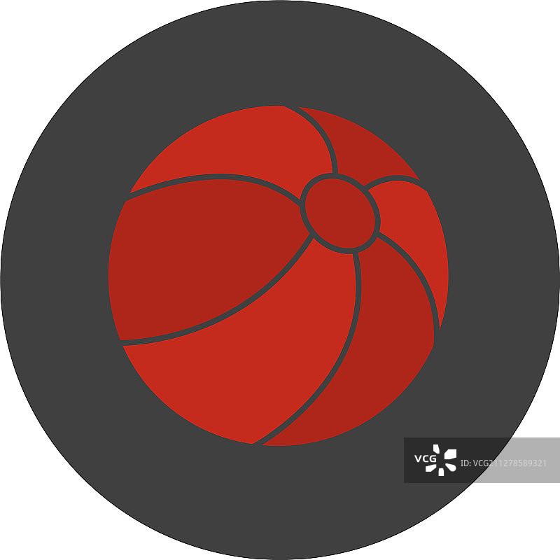 彩色沙滩球字形图标图片素材