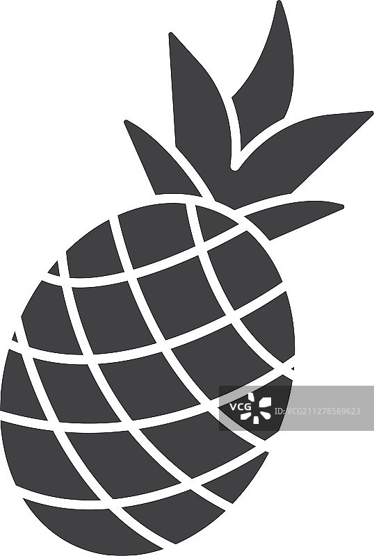 菠萝字形图标图片素材