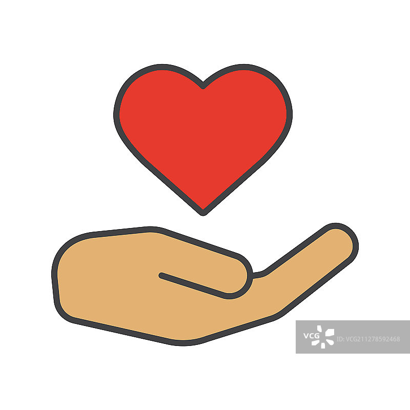 慈善彩色图标图片素材