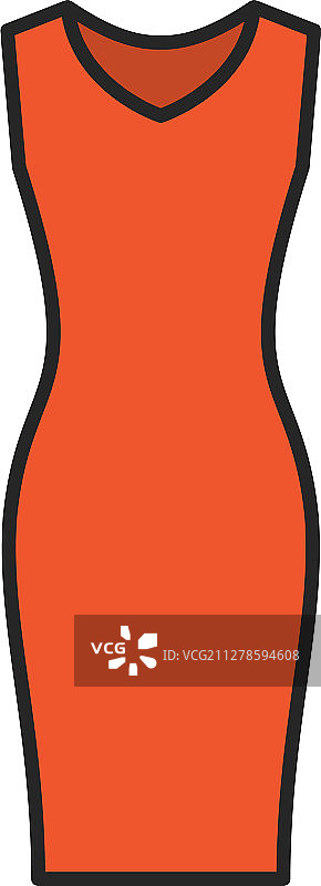 晚礼服彩色图标图片素材