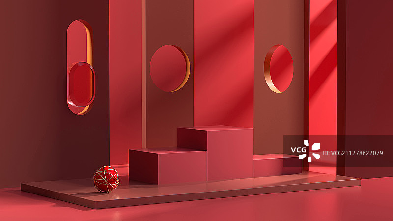 3D模拟场景产品展台图片素材