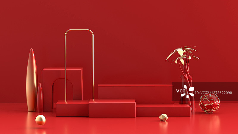 3D模拟场景产品展台图片素材