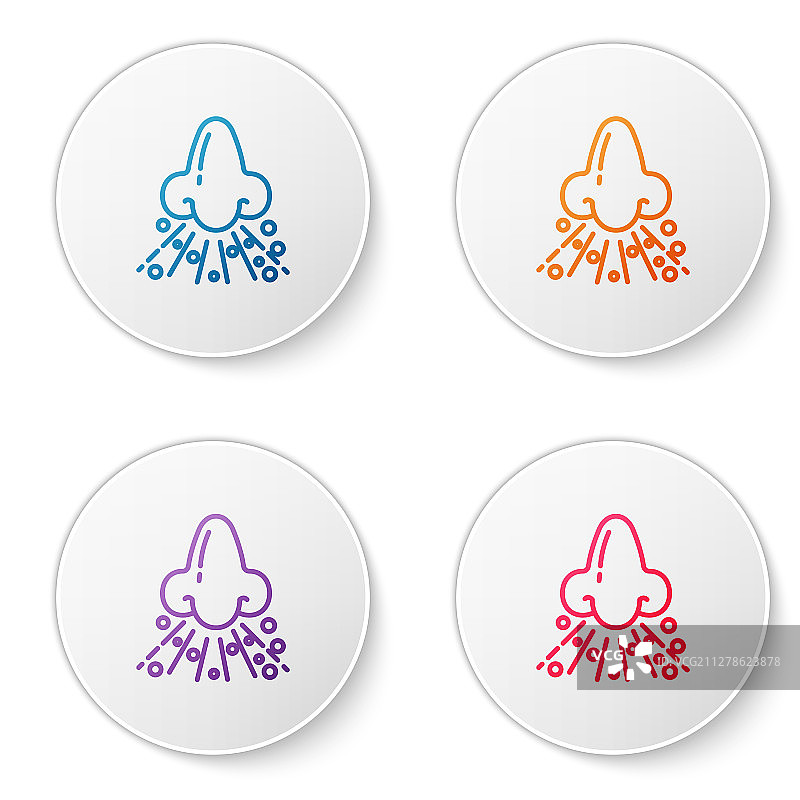 彩色线条流鼻涕图标图片素材