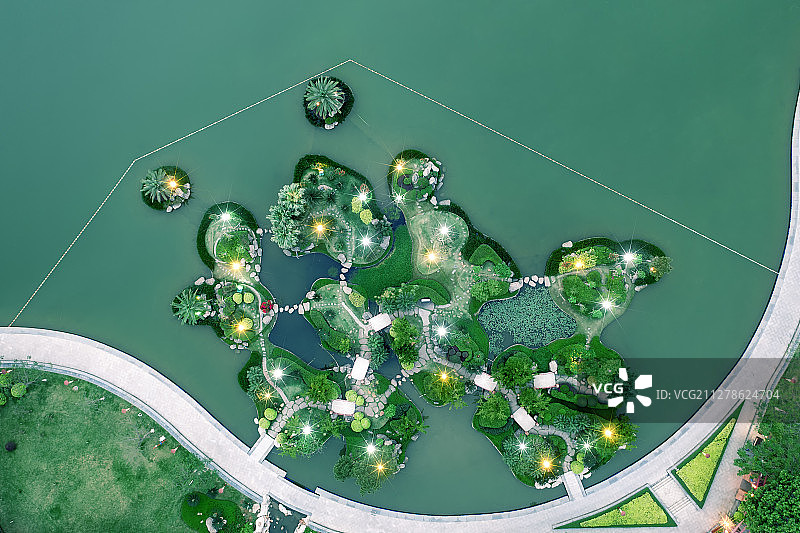 千灯湖水上苗圃图片素材