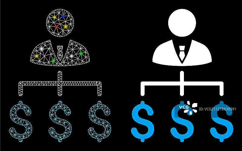 闪光网格线框老板支付图标图片素材