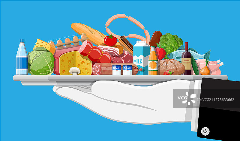 新鲜有机食品和饮品图片素材