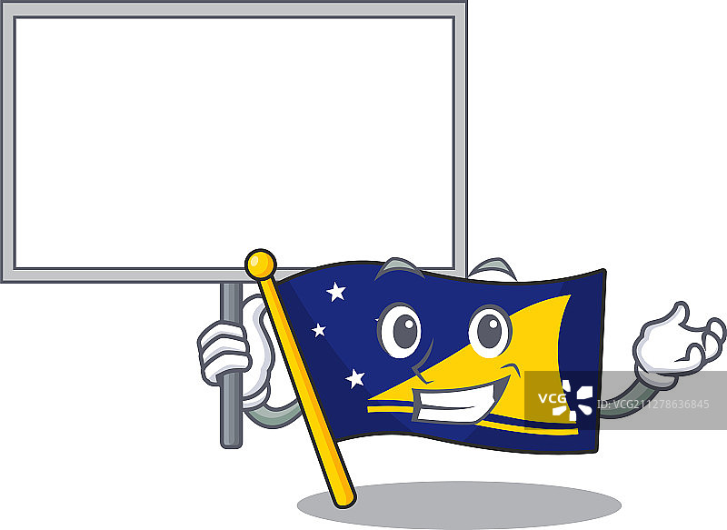 托克劳旗帜卷轴可爱卡通人物图片素材