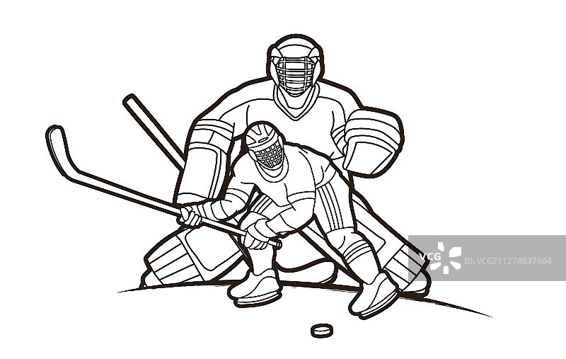 冰球运动员卡通运动图形图片素材