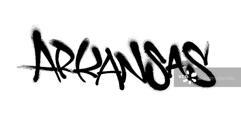 喷绘阿肯色字体涂鸦图片素材