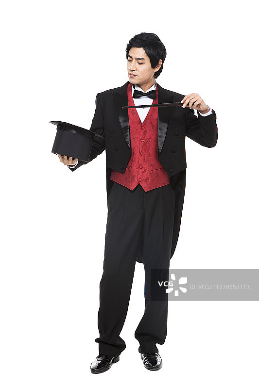 魔术师练习魔术的动态摄影图片素材