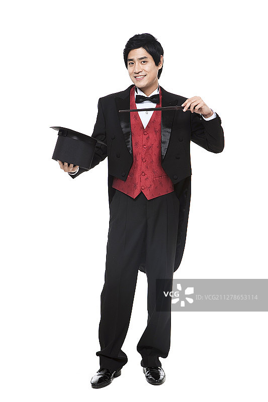 魔术师练习魔术的动态摄影图片素材