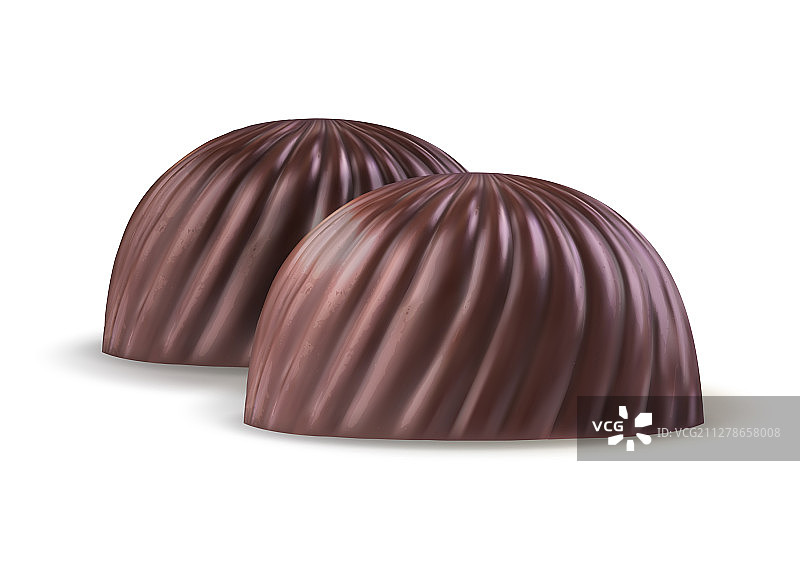 逼真的巧克力糖果图片素材