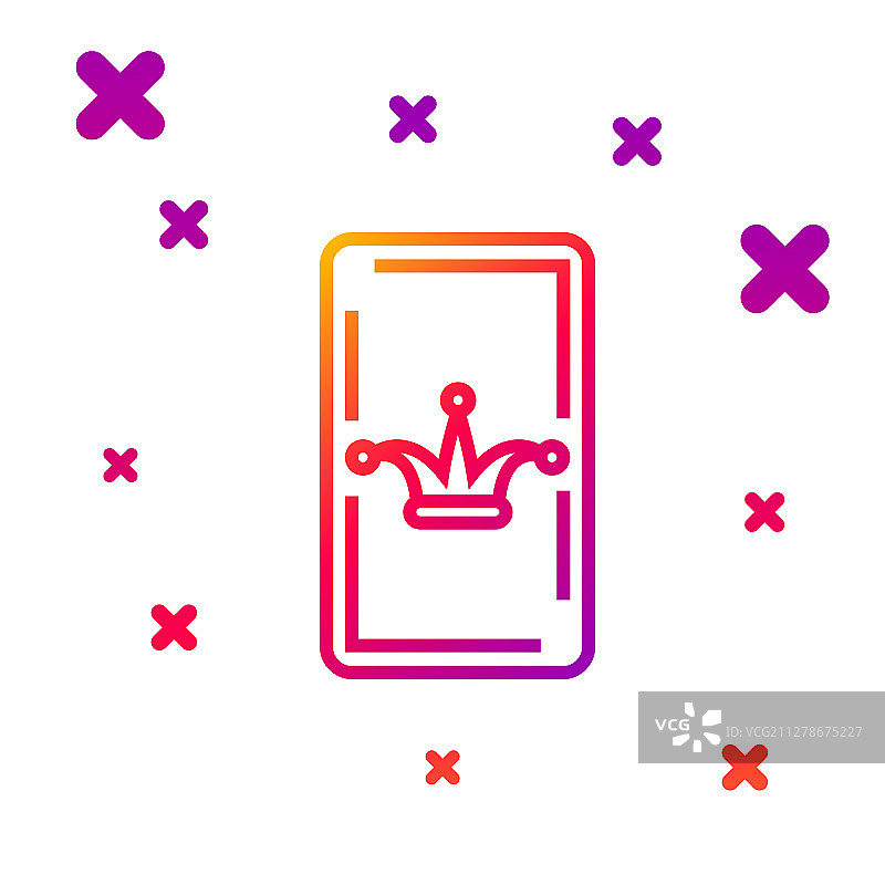 彩色小丑扑克牌图标图片素材