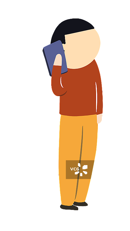 元素：打手机的男人图片素材