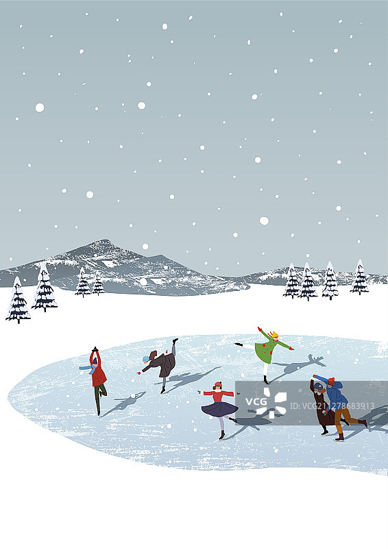 冬季雪景背景图片素材