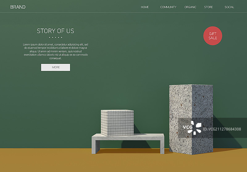 3D光束墙壁家具室内图形背景图片素材