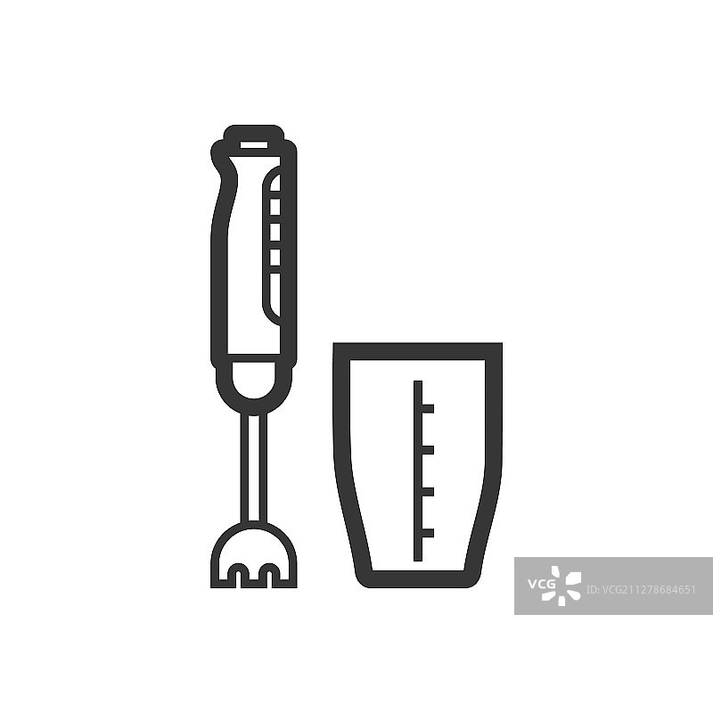 手持搅拌机单品轮廓图标图片素材