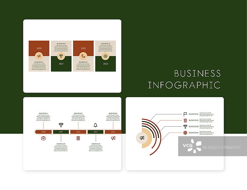 图表设计元素商务信息图演示报告图片素材