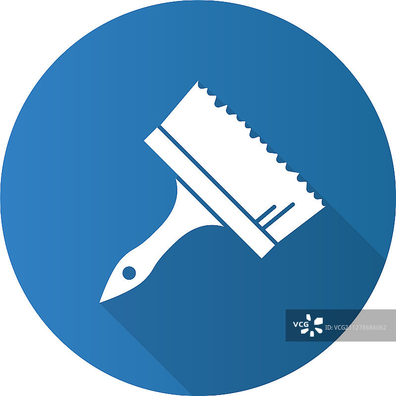 扁平风格长阴影大油漆刷字形图标图片素材