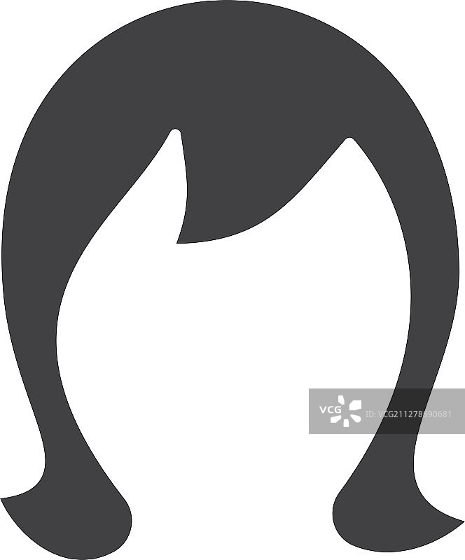 假发字形图标：美发师图片素材