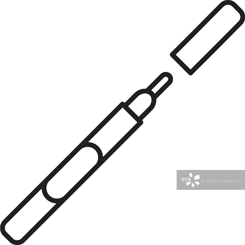 眼线笔口红线性图标图片素材