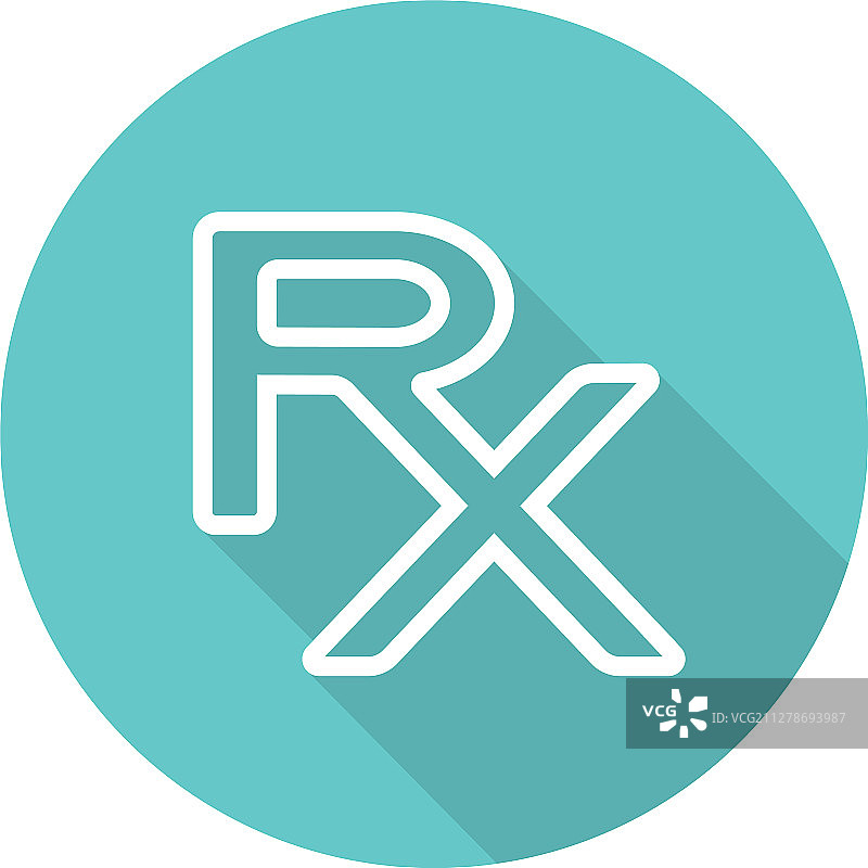 RX扁平线性长阴影图标图片素材