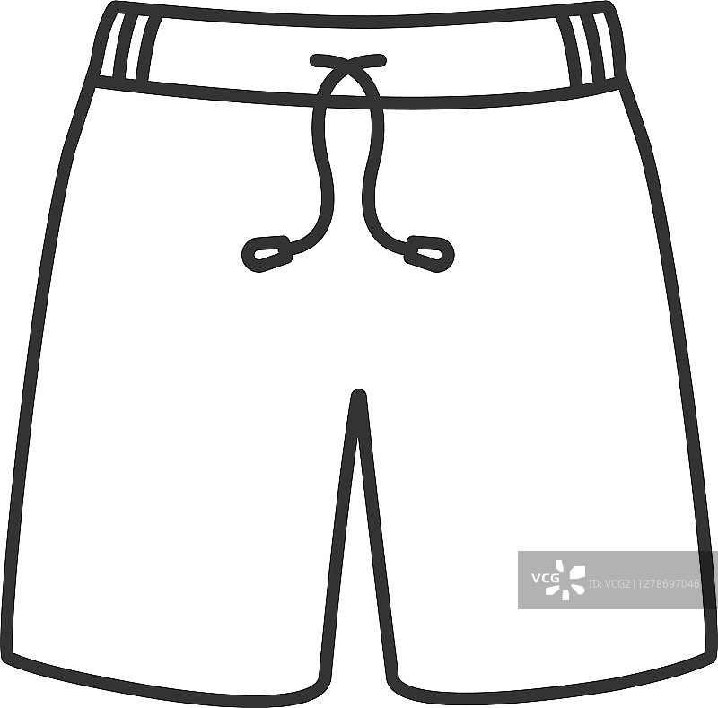 泳裤线性图标图片素材