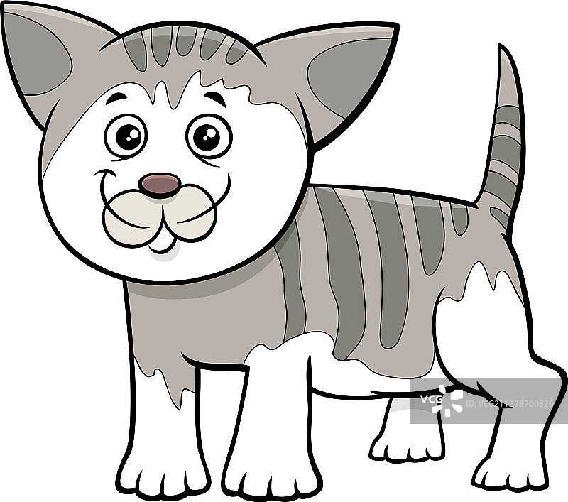 卡通斑点小猫角色图片素材