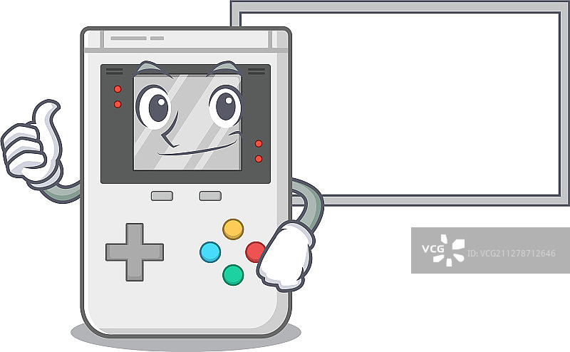 可爱掌上游戏滚动卡通人物点赞图片素材