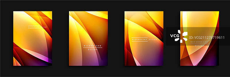 波浪覆盖设置流体梯度动态图片素材