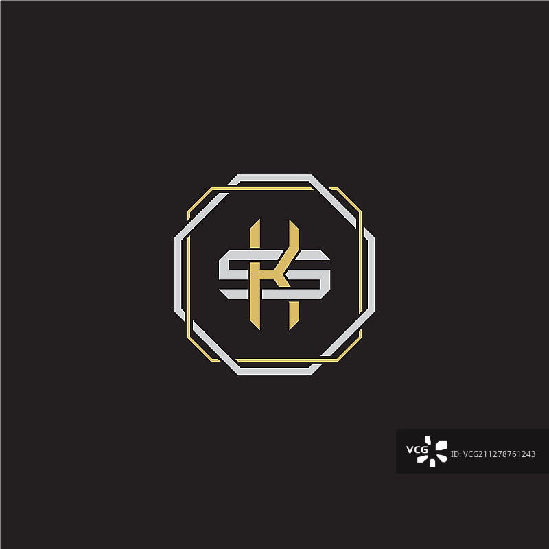 首字母重叠互锁标志图片素材