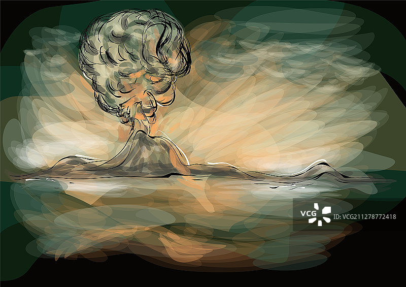 火山喷发图片素材