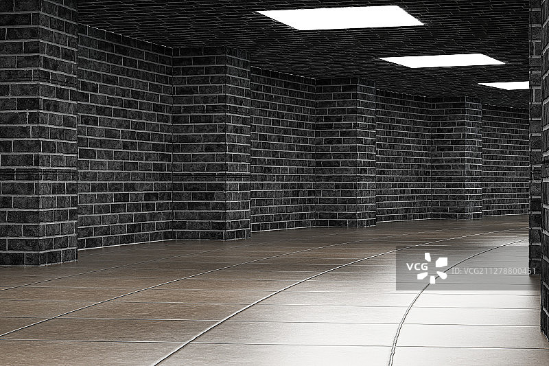 3D简洁走廊图片素材