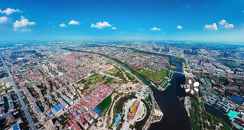 荆州城区全景图片素材