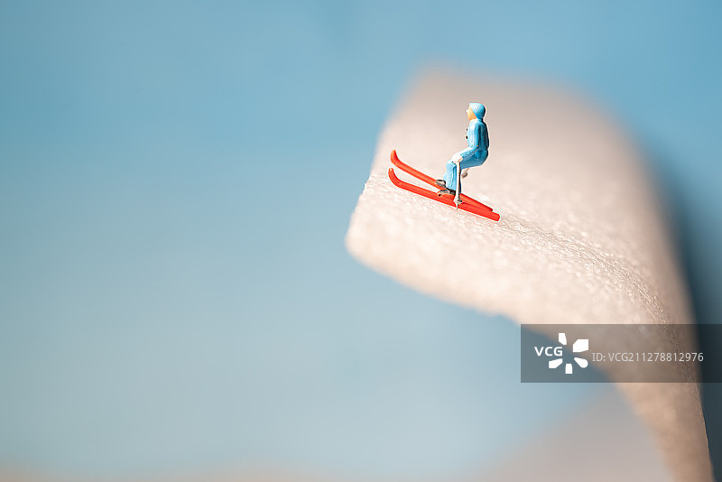 滑雪的小人模型图片素材