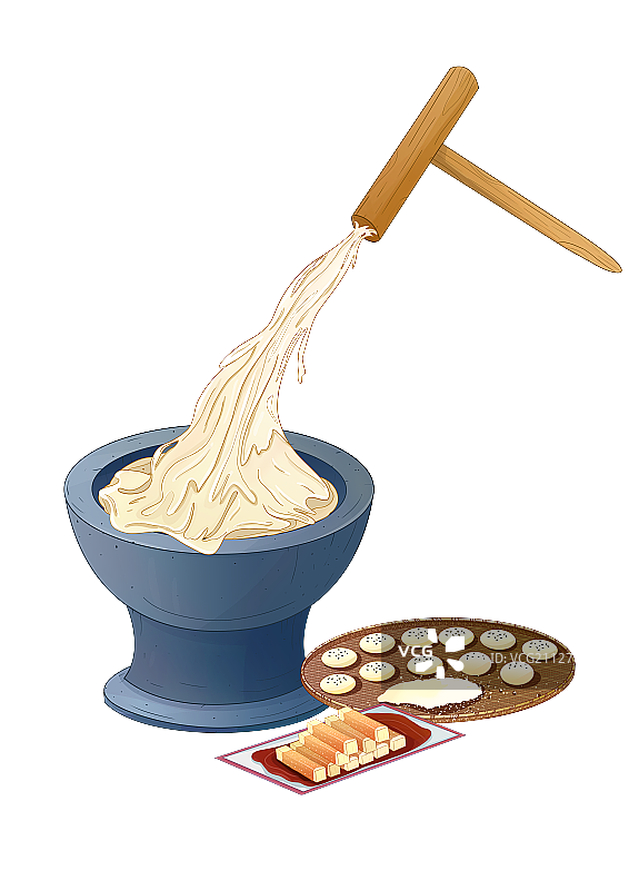 做糍粑图片素材