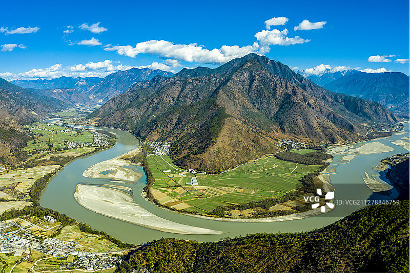 金沙江大拐弯图片素材