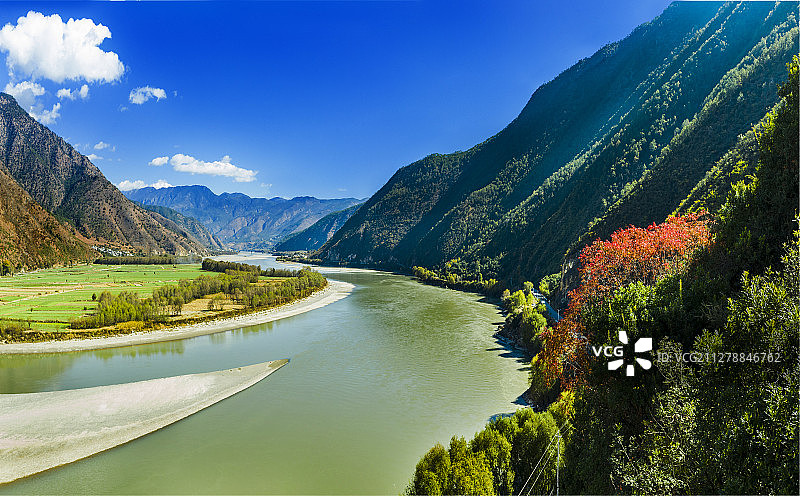 金沙江大拐弯图片素材