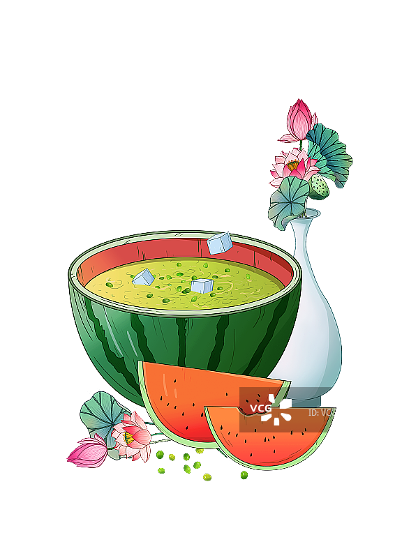 24节气美食绿豆汤图片素材