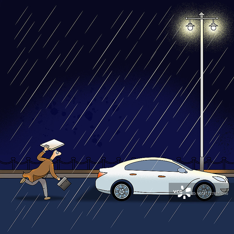 插图：搭车人图片素材