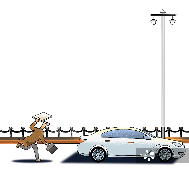 插图：搭车人图片素材