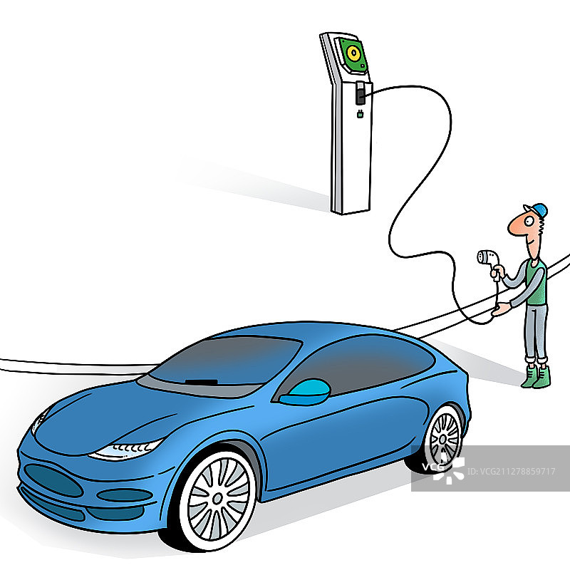 插图：充电汽车图片素材