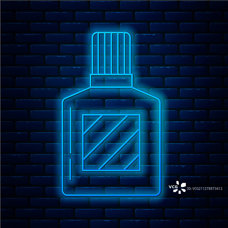 发光的霓虹灯须后水图标图片素材