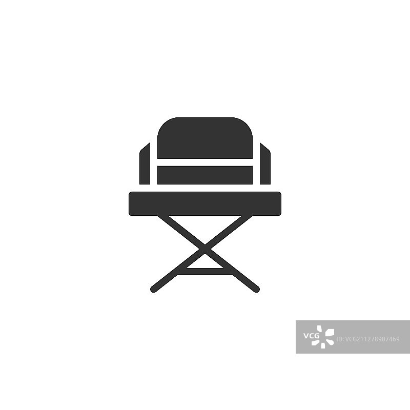 扁平风格导演椅图标图片素材