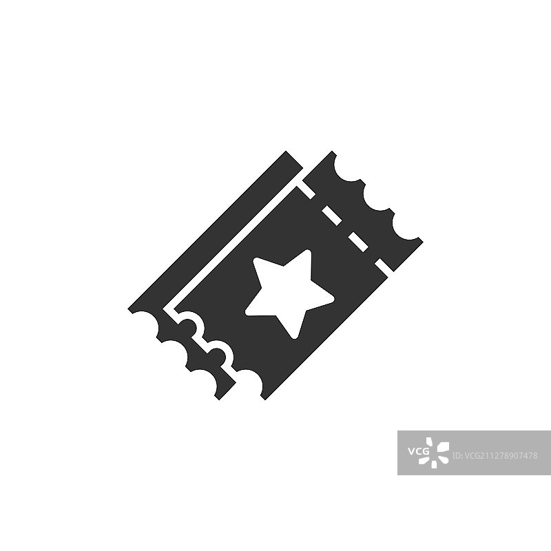 扁平风格的电影票图标图片素材