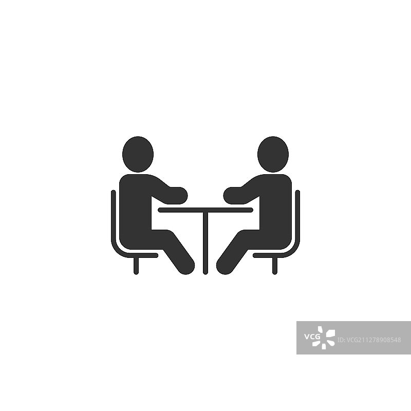 扁平风格的桌子图标，团队合作图片素材