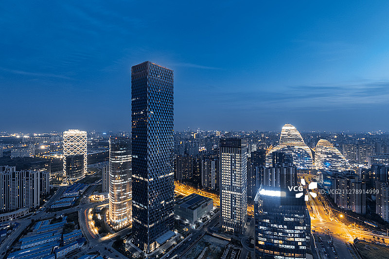 望京夜景图片素材