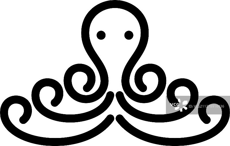 章鱼简约Logo设计图片素材
